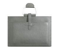 YDHSIKK Pochette à enveloppes, Pochette à Documents en Cuir synthétique Gris 253 x 360 mm for dossiers, Billets, passeports, Cartes