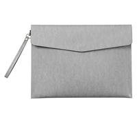 YDHSIKK Pochette à enveloppes, Pochette en Cuir PU Multicolore, Porte-Documents A4, 33 x 24,3 cm(Grey)