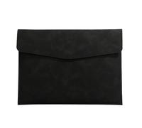 YDHSIKK Pochette à enveloppes, Pochettes à Documents A4 en Cuir synthétique Multicolore, 331 x 240 mm, Lot de 4(Black)