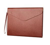 YDHSIKK Pochette à enveloppes, Pochettes à Documents en Cuir PU A4 330 x 252 mm Noir/Marron Plusieurs Styles Lot de 2(Brown,Style 2)