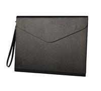 YDHSIKK Pochette à enveloppes, Pochettes à Documents en Cuir PU A4 330 x 252 mm Noir/Marron Plusieurs Styles Lot de 2(Black,Style 2)
