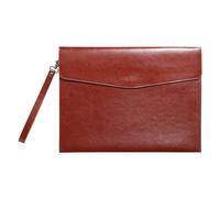 YDHSIKK Pochette à enveloppes, Porte-Documents en Cuir A4, Pochette de Rangement Professionnelle, Rouge, 33 x 24,5 cm(Red 2)