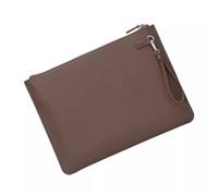 YDHSIKK Pochette à enveloppes, Porte-Documents en Cuir, enveloppe, Portefeuille, classeur, Organiseur, 250 x 345 mm, Multicolore, PU, A4, Mallette de Rangement(Brown)