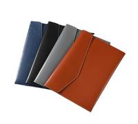 YDHSIKK Pochette à enveloppes, Porte-Documents en Cuir PU, Pochette de classement, 34 x 23,5 cm, Multicolore(Grey)