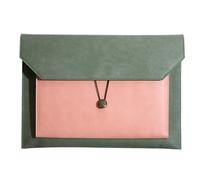 YDHSIKK Pochette à enveloppes, Porte-Documents en Cuir PU, Porte-Monnaie, Porte-Documents, Porte-Documents, Vert, 33,9 x 23,8 cm