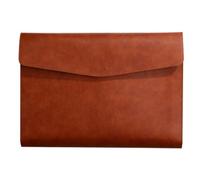 YDHSIKK Pochette à enveloppes, Porte-Documents en Cuir synthétique, classeur A4, Organiseur de Bureau, Multicolore, 33 x 24 cm(Brown)