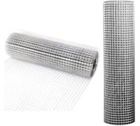 YDHSIKK Rouleau de Grillage Anti-rongeurs, Grillage métallique soudé galvanisé argenté, Plusieurs Tailles, Grille carrée de 1,5 cm, Fil de 1,1 mm avec Pince(1.5x20m)