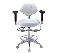 YDHSIKK Tabourets Fauteuil Dentaire réglable avec Rotation à 360°, élévateur, Double accoudoir et Repose-Pieds, Couleur Unique