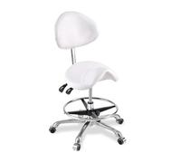 YDHSIKK Tabourets Tabouret à roulettes réglable en Hauteur avec Support Dorsal Multicolore(A2)