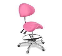 YDHSIKK Tabourets Tabouret à roulettes réglable en Hauteur avec Support Dorsal Multicolore(A3)