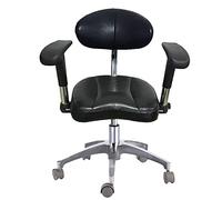 YDHSIKK Tabourets Tabouret Dentaire réglable avec Rotation à 360°, Double accoudoirs et Roues, Taille B