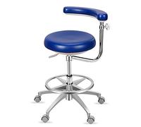YDHSIKK Tabourets Tabouret médical Dentaire réglable en Hauteur de 50 à 61 cm, accoudoirs à 360°, Cuir synthétique Multicolore(A)