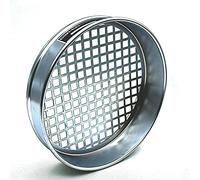 YDHSIKK Tamis horticole d'échantillonnage, Tamis à Gravier Trou carré, 1 pièce, Tamis Pierre, de Test Standard Laboratoire, Couvercle chromé et Plateau Diam. Ouverture 20 cm 0,075-90 mm(37.5 mm)