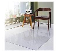 YDHSIKK Tapis en Plastique Transparent, 1.5mm Clear Vinyl Plastic Floor Runner Protector, Non Skid Transparent Entrance Doormat Kitchen Low Pile Carpet Protector Pad(90x90cm)