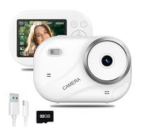 ydi Appareil Photo Numérique, Autofocus 48MP Caméra Vidéo 4K Anti-Flou avec Zoom 16X pour Enfants, Carte 32GB, Camera Vlog Compacte pour Adolescents et Enfants - Blanc