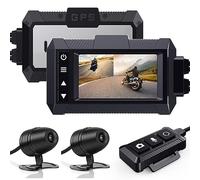 ydi Dashcam pour Moto, MD10 Pro Camera Moto Embarquée Avant et Arrière Camera FHD 1080P Grand Angle 150° avec GPS Intégré, Wi-FI, Télécommande Filaire, Max Jusqu'à 256 Go