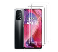 Ydiciv 3 Pièces Verre trempé Compatible avec Oppo A74 5G, Film Protection écran, 9H Dureté, Anti Rayures, Sans Bulles, pour Oppo A74 5G