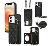 YDIJCYAN Compatible avec Coque iPhone 16 avec Étui iPhone 16 Fin et Léger avec Protection de avec Miroir de Maquillage + Anneau, Protection Complète à pour iPhone 16 (Noir)