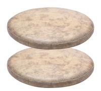 YDIJFLL Lot de 2 Coussins De Siège Ronds en Cuir PU Antidérapants, Coussin De Siège Amovible, Galette De Chaise De Cuisine Imperméables Et Faciles À Entretenir(Size:35X35CM(2PCS),Color:H)