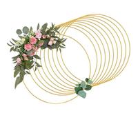 YDJIANCAI 1 Cerceau De Couronne Florale en Métal Noir Et Anneau Attrape-rêves pour Bricolage, Décorations De Mariage, Macramé Et Fournitures D'artisanat d'art pour La Maison(Size:5.9in/15cm)