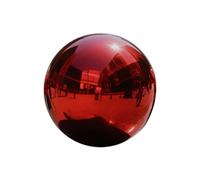 YDJIANCAI 1 Pièce Boule d'Observation en Acier Inoxydable Creuse Globe Miroir Flottant Réfléchissant Sphère Polie Brillante pour Décoration d'Extérieur Maison Jardin Étang Rouge(Size:20.47in/52cm)