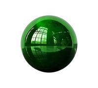 YDJIANCAI 1 Pièce Boule d'Observation en Acier Inoxydable, Globe Miroir Creux Flottant Réfléchissant Sphère Polie Brillante pour Décoration de Jardin, Étang, Vert(Size:14.96 in/38 cm)