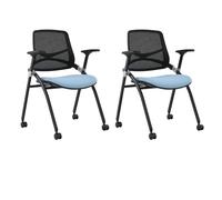 YDkjwjw 2 Chaises de Bureau Pliantes avec Dossier en Maille et Soutien Lombaire, Chaises Empilables pour Salle de Conférence, Bureau À Domicile Ou Salle de Formation