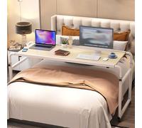 YDkjwjw Au-Dessus de La Table de Lit Ordinateur Portable Bureau sur Lit Mobile Réglable Au-Dessus du Lit Bureau avec Roues, Portable Pratique Lecture Écriture Workstation pour Chambre D’hôpital