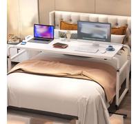 YDkjwjw Au-Dessus de La Table de Lit Ordinateur Portable Bureau sur Lit Mobile Réglable Au-Dessus du Lit Bureau avec Roues, Portable Pratique Lecture Écriture Workstation pour Chambre D’hôpital