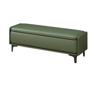 YDkjwjw Banc De Rangement D'entrée avec Coussin en Similicuir Et Pieds en Métal, Banc Rembourré for Chambre À Coucher À Placer Au Pied du Lit, for Entrée Ou Salon.(Dark Green,80x40x40cm)