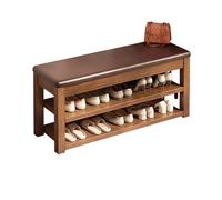 YDkjwjw Banc De Rangement en Bois avec Étagère À Chaussures Ouverte, Idéal Au Pied du Lit, for Chambre, Salon Et Entrée. Gain De Place Assuré !(100x30x46cm)