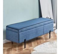 YDkjwjw Banc de Rangement for Chaussures, siège rembourré for Plus de Confort, Rangement dissimulé for l'entrée/Le Couloir, Gain de Place(Blue-Gray,40 * 40 * 45cm)