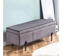 YDkjwjw Banc de Rangement for Chaussures, siège rembourré for Plus de Confort, Rangement dissimulé for l'entrée/Le Couloir, Gain de Place(Classic Gray,40 * 80 * 45cm)