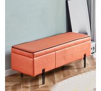 YDkjwjw Banc de Rangement for Chaussures, siège rembourré for Plus de Confort, Rangement dissimulé for l'entrée/Le Couloir, Gain de Place(Red,40 * 60 * 45cm)