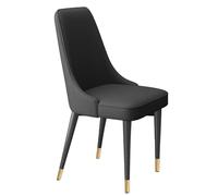 YDkjwjw Chaise De Salle À Manger De Luxe avec Soutien Dorsal Confortable Et Pieds en Métal Durable, Idéale for Une Salle À Manger Ou Une Cuisine Contemporaine.(Pure Black)