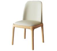 YDkjwjw Chaises De Salle À Manger en Simili Cuir, Design À Dossier Haut, Pieds en Bois Massif Robustes, for Une Décoration Moderne De Maison/Restaurant(Natural Wood+Beige)