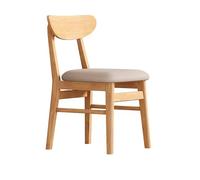 YDkjwjw Chaises De Salle À Manger Rembourrées Rustiques, Chaise D'appoint avec Pieds en Bois De Hêtre, Chaise De Bureau Polyvalente for Salon Et Bureau(Natural+Khaki)