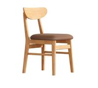 YDkjwjw Chaises De Salle À Manger Rembourrées Rustiques, Chaise D'appoint avec Pieds en Bois De Hêtre, Chaise De Bureau Polyvalente for Salon Et Bureau(Natural+Coffee)