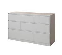 YDkjwjw Commode Moderne À 6 Tiroirs, Grand Meuble De Rangement for Chambre, Table De Chevet, Entrée, Coiffeuse Et Salon, Montage Facile(Light Gray,120x40x75cm)