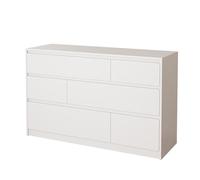 YDkjwjw Commode Moderne À 6 Tiroirs, Grand Meuble De Rangement for Chambre, Table De Chevet, Entrée, Coiffeuse Et Salon, Montage Facile(Warm White,120x40x75cm)