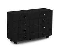 YDkjwjw Commode Moderne À 8 Tiroirs for Chambre, Rangements Pratiques - Poignée Facile À Tirer, for Salon, Couloir(Black)