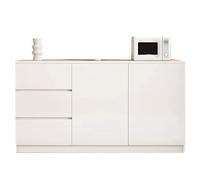 YDkjwjw Commode Moderne Et Minimaliste en Bois avec 3 Tiroirs Et Portes, Grande Tour De Rangement for Salon Ou Entrée.(Cream Color,120 * 40 * 76cm)