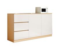 YDkjwjw Commode Moderne Et Minimaliste en Bois avec 3 Tiroirs Et Portes, Grande Tour De Rangement for Salon Ou Entrée.(Natural Wood Color,120 * 40 * 76cm)