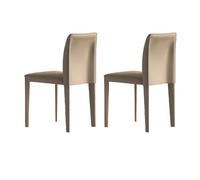 YDkjwjw Ensemble De 2 Chaises De Salle À Manger De Luxe avec Dossier Confortable Et Pieds en Métal Résistant, Idéal for Une Salle À Manger/Cuisine Contemporaine.(Khaki)
