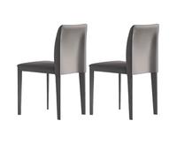 YDkjwjw Ensemble De 2 Chaises De Salle À Manger De Luxe avec Dossier Confortable Et Pieds en Métal Résistant, Idéal for Une Salle À Manger/Cuisine Contemporaine.(Gray)