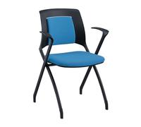 YDkjwjw Ensemble de 6 Chaises de Salle de Conférence Chaises de Bureau Pliantes avec Soutien Lombaire et Accoudoirs, Chaises Empilables pour Bureau, Chaises d'accueil pour Salle de Formation