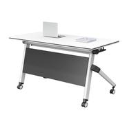 YDkjwjw Lot de 2 Tables de Conférence Pliantes Modernes, Grandes Tables Rectangulaires pour Séminaires et Formations Pouvant Accueillir 10 Personnes, a roulettes