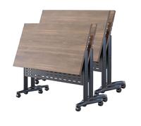 YDkjwjw Table de Conférence Moderne 4 Pièces Tables de Conférence Pliantes avec roulettes Mobiles, Table de Salle de Conférence de Bureau pour 4 a 6 Personnes