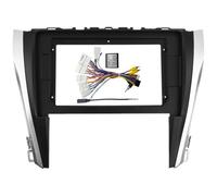 YDLYDL Navigation Cadre de Visage Cadre de Panneau pour, Encadré Autoradio Cadre Panneau Navigation Cadre Montage, Matte Black Silver Edge Surface Frame + Power Cord