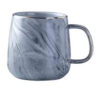 YDoLimmer Tasse à café en porcelaine - Tasse à thé en marbre - 320 ml - Tasse à cacao - Cadeau pour anniversaire, Noël, mariage, Saint-Valentin, anniversaire de mariage (gris)